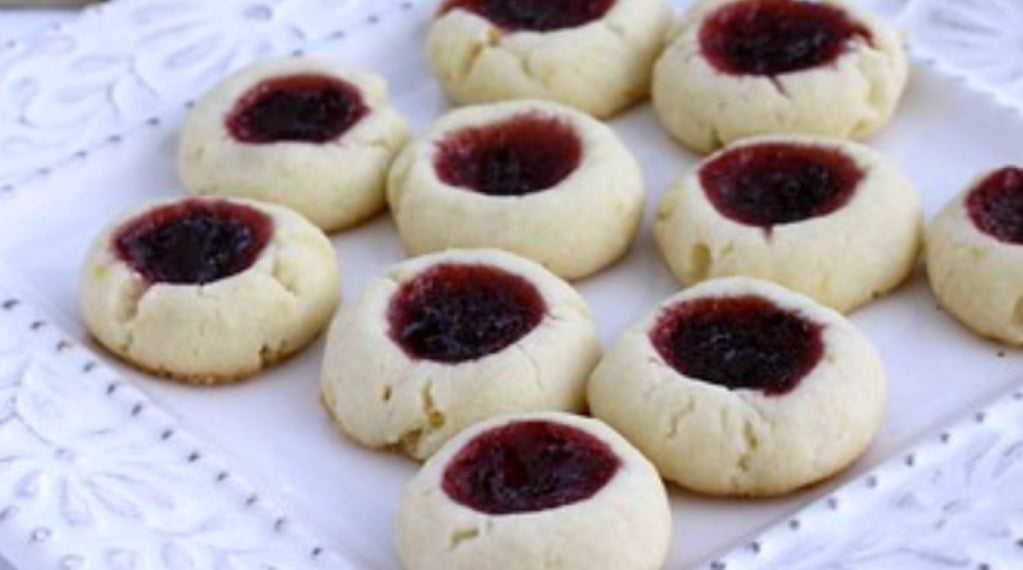 Cherry Berry Jam Thumbprint Cookies