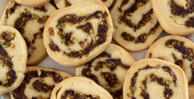 Cherry Pinwheel Cookies